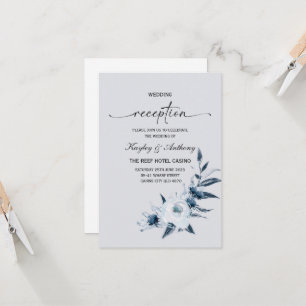 Invitación Recepción de plata y azul real
