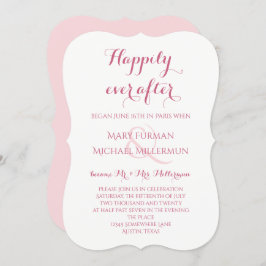 Invitación Recepción de poscasamiento rosa Rosa y Rubor