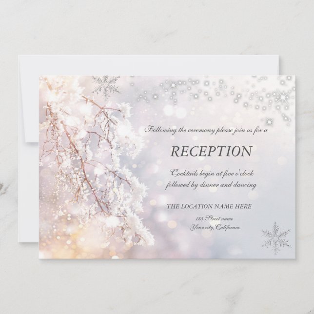 Invitación Recepción de ramas de Winter Wonderland (Anverso)