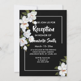 Invitación Recepción de rosa blanco vintage
