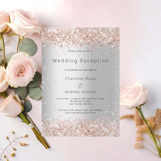 Invitación Recepción de rosa de oro de plata (Subido por el creador)