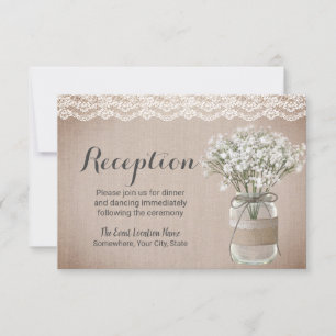 Invitación Recepción de tarro de mason floral rústico de arpi