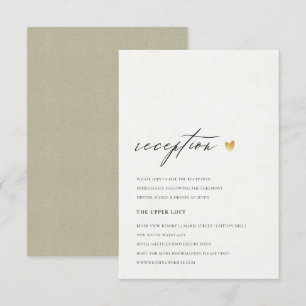INVITACIÓN RECEPCIÓN DE TIPOGRAFÍA DE ORO SIMPLE Y ELEGANTE