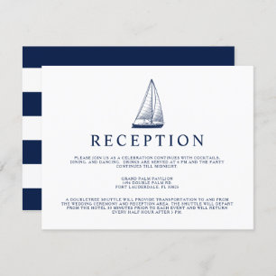Invitación Recepción de velero de estilo náutico