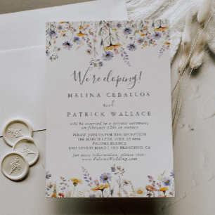 Invitación Recepción del Elopement Autumn Sunshine Wildflower