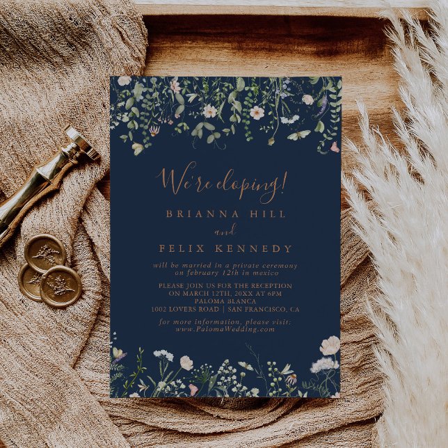 Invitación Recepción del Elopement Fall Garden Wildflower (Subido por el creador)