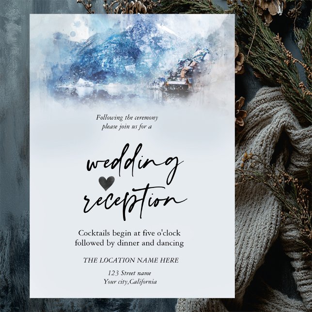 Invitación Recepción del lago Winter Mountain (Subido por el creador)