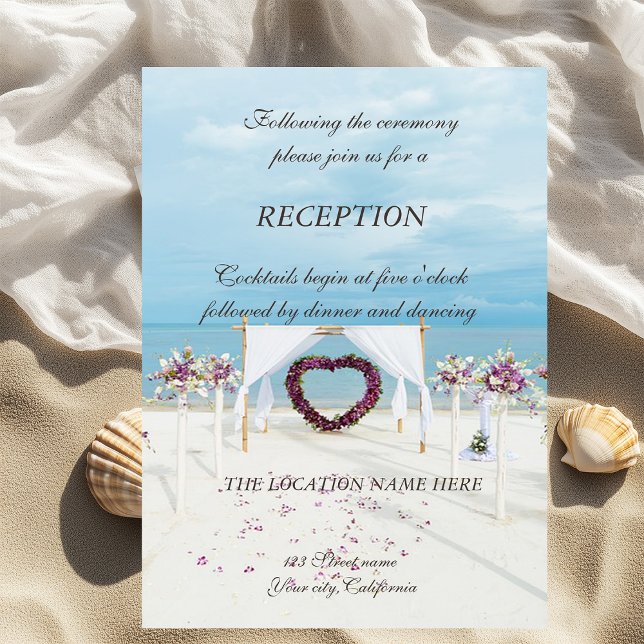 Invitación Recepción del Puerto Floral de Bodas de Playa (Subido por el creador)