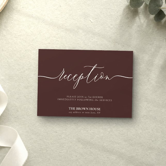 Invitación recepción después de la cena de Chocolate Brown (Subido por el creador)