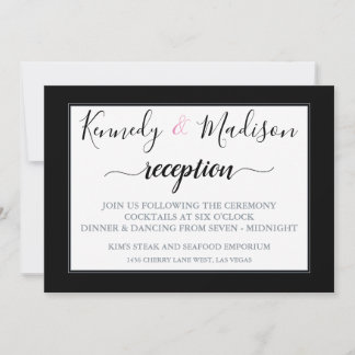 Invitación RECEPCIÓN DIGITAL Edgy Black Amazing Fab