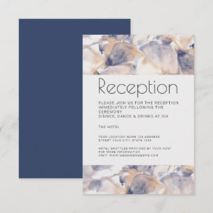 INVITACIÓN RECEPCIÓN ELEGANTE FLORAL DE PATELES BLANCOS Y AZU
