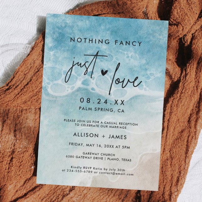 Invitación Recepción Elopement Beach Wedding (Subido por el creador)