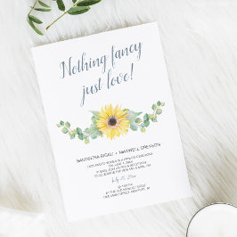Invitación Recepción Elopement Nada Fancy Sólo Love