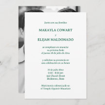 Recepción española de Boda Verde y Blanca
