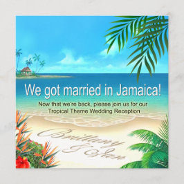 Invitación Recepción Exotic Beach Jamaica obtiene nombres en 