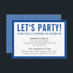 Invitación RECEPCIÓN fiesta INFO simple moderno negrita azul<br><div class="desc">por kat massard >> www.simplysweetPAPERIE.com <<< Un diseño sencillo para sus TARJETAS FIESTAS - para que coincidan con sus invitaciones principales. Me encanta el diseño, pero me gustaría ver algunos cambios - otro esquema de color, producto, agregar una foto o adaptado para una ocasión diferente - no hay preocupaciones simplemente...</div>