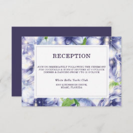 Invitación Recepción floral Anemone Purple Wedding