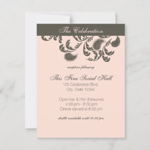 Invitación Recepción floral de Paisley