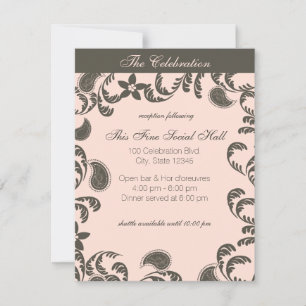 Invitación Recepción floral de Paisley