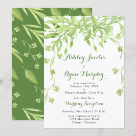 Invitación Recepción Floral de Vegetación Sólo Después de la