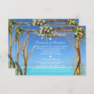 Invitación Recepción Floral Summer Beach Wedding Gate