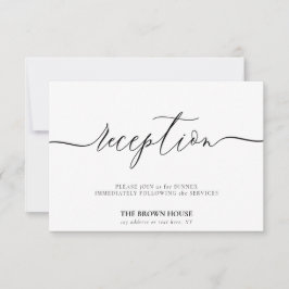 Invitación Recepción formal clara de boda después de la cena