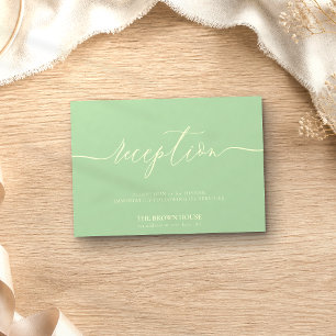 Invitación Recepción formal de boda después de la cena con pi