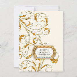 Invitación Recepción Glam Old Hollywood Regency Black Tie