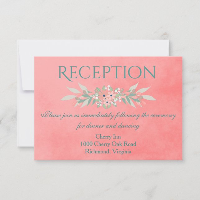 Invitación Recepción Hermoso Rubor Rosa (Anverso)