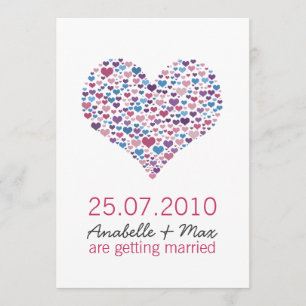 Invitación Recepción informal de corazón dulce