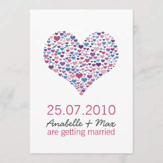 Invitación Recepción informal de corazón dulce
