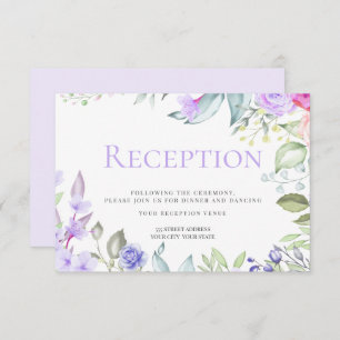 Invitación Recepción   Marco floral de lámina rosada de prima