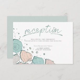 Invitación RECEPCIÓN   Marejadas casuales en Coral y Verde az