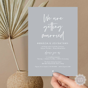 Invitación Recepción minimal moderna, "Nos estamos casando"
