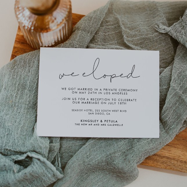 Invitación Recepción minimalista de fuga (Subido por el creador)