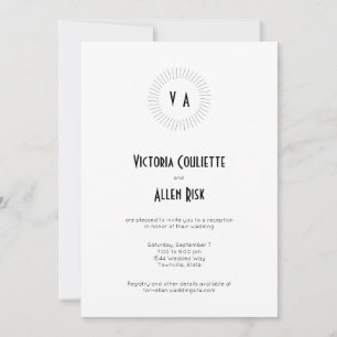 Invitación Recepción Minimalista en un círculo sin tiempo