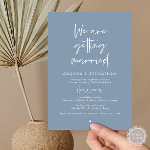 Invitación Recepción Minimalista Moderna, "Nos estamos casand