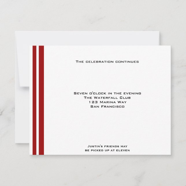 Invitación Recepción Mitzvah Bar Deportivo de Béisbol (Anverso)