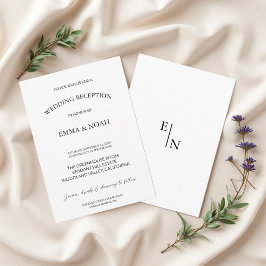 Invitación Recepción moderna de boda Minimalista