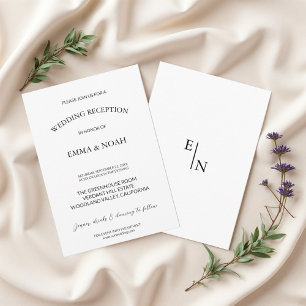 Invitación Recepción moderna de boda Minimalista