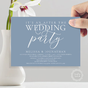 Invitación recepción moderna, Es una fiesta después de la bod