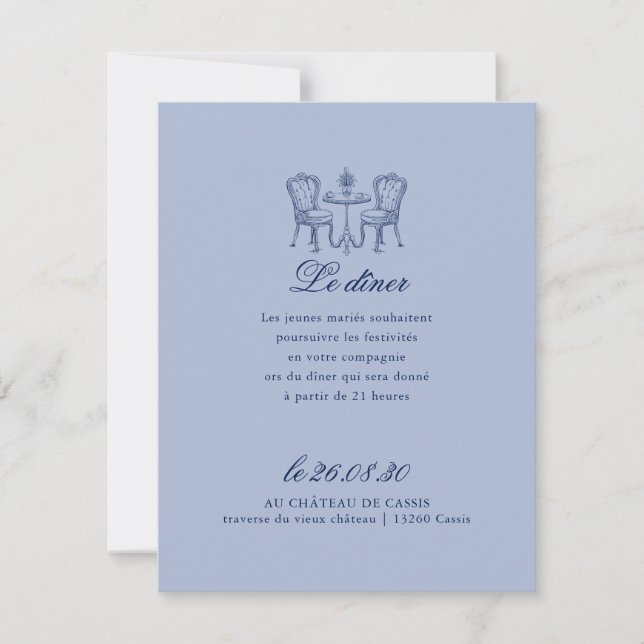 Invitación Recepción nocturna minimalista (Anverso)