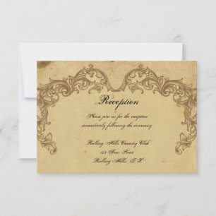 Invitación Recepción nupcial elegante del pavo real elegante