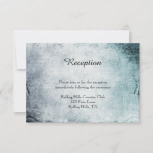 Invitación Recepción nupcial verde azulada del corazón de