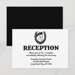 Invitación Recepción Occidental Boda Country Black Horse