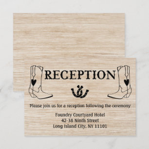 Invitación Recepción Occidental Bota de Vaquero Boda Campestr