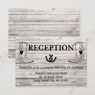 Invitación Recepción Occidental Bota de Vaquero Boda de Campo