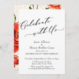 Invitación Recepción para Celebrar con Nosotros Amapolas Conf