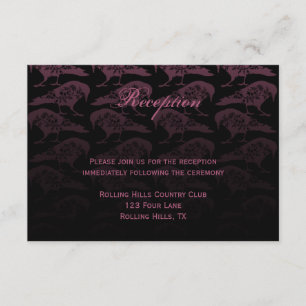 Invitación Recepción Purple Raven de boda gótica