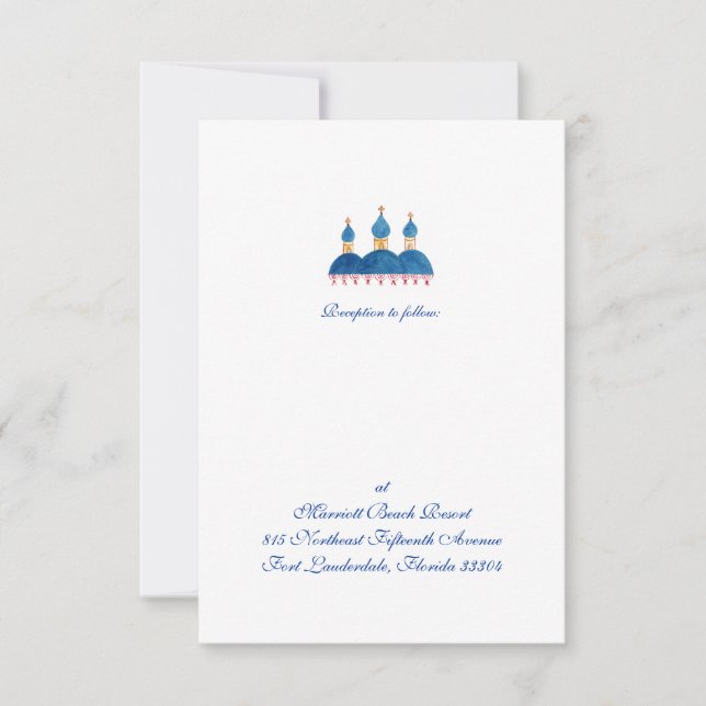 Invitación Recepción rusa de la iglesia (Anverso)